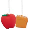 Hallmark Better Together Pizza and Ranch Dressing Magnetic Christmas Ornaments, Set of 2(Apple & Caramel)