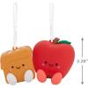 Hallmark Better Together Pizza and Ranch Dressing Magnetic Christmas Ornaments, Set of 2(Apple & Caramel)