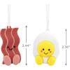 Hallmark Better Together Pizza and Ranch Dressing Magnetic Christmas Ornaments, Set of 2(Bacon & Eggs)