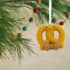 Hallmark Better Together Pizza and Ranch Dressing Magnetic Christmas Ornaments, Set of 2(Pretzel & Cheese Dip)