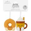 Hallmark Better Together Santa Milk Mug and Christmas Tree Cookie Magnetic Christmas Ornaments, Set of 2, Shatterproof(Donut & Festive Drink)
