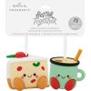 Hallmark Better Together Santa Milk Mug and Christmas Tree Cookie Magnetic Christmas Ornaments, Set of 2, Shatterproof(Fruitcake & Eggnog)