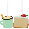 Hallmark Better Together Santa Milk Mug and Christmas Tree Cookie Magnetic Christmas Ornaments, Set of 2, Shatterproof(Fruitcake & Eggnog)