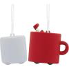 Hallmark Better Together Santa Milk Mug and Christmas Tree Cookie Magnetic Christmas Ornaments, Set of 2, Shatterproof(Hot Cocoa & Marshmallow)