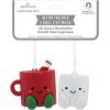 Hallmark Better Together Santa Milk Mug and Christmas Tree Cookie Magnetic Christmas Ornaments, Set of 2, Shatterproof(Hot Cocoa & Marshmallow)
