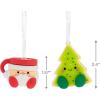 Hallmark Better Together Santa Milk Mug and Christmas Tree Cookie Magnetic Christmas Ornaments, Set of 2, Shatterproof(Milk & Cookies)