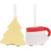 Hallmark Better Together Santa Milk Mug and Christmas Tree Cookie Magnetic Christmas Ornaments, Set of 2, Shatterproof(Milk & Cookies)