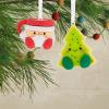 Hallmark Better Together Santa Milk Mug and Christmas Tree Cookie Magnetic Christmas Ornaments, Set of 2, Shatterproof(Milk & Cookies)