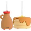 Hallmark Better Together Santa Milk Mug and Christmas Tree Cookie Magnetic Christmas Ornaments, Set of 2, Shatterproof(Pancakes & Syrup)