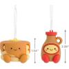 Hallmark Better Together Santa Milk Mug and Christmas Tree Cookie Magnetic Christmas Ornaments, Set of 2, Shatterproof(Pancakes & Syrup)