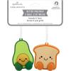 Hallmark Better Together Strawberry and Chocolate Magnetic Christmas Ornaments for Tree, Set of 2(Avocado and Toast)