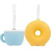 Hallmark Better Together Strawberry and Chocolate Magnetic Christmas Ornaments for Tree, Set of 2(Coffee and Donut)