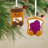 Hallmark Better Together Strawberry and Chocolate Magnetic Christmas Ornaments for Tree, Set of 2(Peanut Butter & Jelly)