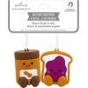 Hallmark Better Together Strawberry and Chocolate Magnetic Christmas Ornaments for Tree, Set of 2(Peanut Butter & Jelly)