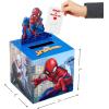 Hallmark Boys Valentines Day Cards and Mailbox for Kids School Classroom Exchange, Games and Sports (1 Box, 32 Valentine Cards, 35 Stickers, 1 Teacher Card)(Spider-Man  Pop Up Box)