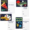 Hallmark Boys Valentines Day Cards and Mailbox for Kids School Classroom Exchange, Games and Sports (1 Box, 32 Valentine Cards, 35 Stickers, 1 Teacher Card)(Games & Sports)