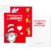 Hallmark Dr. Seuss Valentines Day Cards and Stickers for Kids School, Cat in the Hat and Horton (24 Classroom Valentines with Envelopes)(Dr. Seuss Valentines with Stickers)