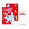 Hallmark Dr. Seuss Valentines Day Cards and Stickers for Kids School, Cat in the Hat and Horton (24 Classroom Valentines with Envelopes)(Dr. Seuss Valentines with Stickers)