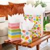 Hallmark Easter Gift Bags in Assorted Sizes (8 Bags: 3 Small 6″, 3 Medium 9″, 2 Large 13″) Polka Dots, Rainbow Stripes, Flowers for Spring, Birthdays, Baby Showers, Gender Reveal Parties(Easter)