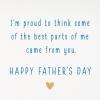 Hallmark Fathers Day Card for Dad from Daughter with Removable Magnet (Like Father, Like Daughter)(Like Father Like Daughter  Removable Magnet)