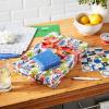 Hallmark Flat Wrapping Paper Sheets with Cutlines on Reverse (12 Folded Sheets with Sticker Seals) Red, Blue, Green, Yellow Geometric, Stripes, Dots for Birthdays, Father’s Day, Graduation(Colorful Floral  Black and White  Blue)
