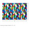 Hallmark Flat Wrapping Paper Sheets with Cutlines on Reverse (12 Folded Sheets with Sticker Seals) Red, Blue, Green, Yellow Geometric, Stripes, Dots for Birthdays, Father’s Day, Graduation(Colorful Geometric  Stripes  Dots)