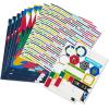 Hallmark Flat Wrapping Paper Sheets with Cutlines on Reverse (12 Folded Sheets with Sticker Seals) Red, Blue, Green, Yellow Geometric, Stripes, Dots for Birthdays, Father’s Day, Graduation(Colorful Geometric  Stripes  Dots)