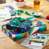 Hallmark Flat Wrapping Paper Sheets with Cutlines on Reverse (12 Folded Sheets with Sticker Seals) Red, Blue, Green, Yellow Geometric, Stripes, Dots for Birthdays, Father’s Day, Graduation(Colorful Geometric  Stripes  Dots)