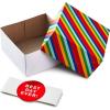 Hallmark Gift Boxes 3-Pack Assorted Sizes (Flowers and Stripes) for Birthdays, Bridal Showers, Mother’s Day, Best Friends, Gifts for Her, Wrapped Treats and Cookies(Blue  Light Blue)