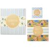 Hallmark Gift Boxes 3-Pack Assorted Sizes (Flowers and Stripes) for Birthdays, Bridal Showers, Mother’s Day, Best Friends, Gifts for Her, Wrapped Treats and Cookies(Blue  yellow)