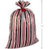 Hallmark Jumbo Plastic Bag(Red and Black Stripes)
