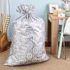 Hallmark Jumbo Plastic Bag(Silver Damask)