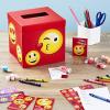 Hallmark Justice League Valentines Day Cards and Mailbox for Kids School Classroom Exchange (1 Box, 32 Valentine Cards, 35 Stickers, 1 Teacher Card)(Emoticons)