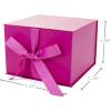 Hallmark Medium Gift Box with Lid and Shredded Paper Fill (Blue 7 inch Box) for Birthdays, Graduations, Anniversaries, Father’s Day, Christmas, Valentine’s Day, All Occasion(Hot Pink)