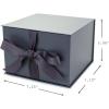 Hallmark Medium Gift Box with Lid and Shredded Paper Fill (Blue 7 inch Box) for Birthdays, Graduations, Anniversaries, Father’s Day, Christmas, Valentine’s Day, All Occasion(Coal)