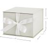 Hallmark Medium Gift Box with Lid and Shredded Paper Fill (Blue 7 inch Box) for Birthdays, Graduations, Anniversaries, Father’s Day, Christmas, Valentine’s Day, All Occasion(White)