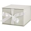 Hallmark Medium Gift Box with Lid and Shredded Paper Fill (Blue 7 inch Box) for Birthdays, Graduations, Anniversaries, Father’s Day, Christmas, Valentine’s Day, All Occasion(White)