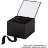 Hallmark Medium Gift Box with Lid and Shredded Paper Fill (Blue 7 inch Box) for Birthdays, Graduations, Anniversaries, Father’s Day, Christmas, Valentine’s Day, All Occasion(Black)