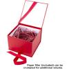 Hallmark Medium Gift Box with Lid and Shredded Paper Fill (Blue 7 inch Box) for Birthdays, Graduations, Anniversaries, Father’s Day, Christmas, Valentine’s Day, All Occasion(Red)