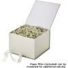 Hallmark Medium Gift Box with Lid and Shredded Paper Fill (Blue 7 inch Box) for Birthdays, Graduations, Anniversaries, Father’s Day, Christmas, Valentine’s Day, All Occasion(White)