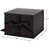 Hallmark Medium Gift Box with Lid and Shredded Paper Fill (Blue 7 inch Box) for Birthdays, Graduations, Anniversaries, Father’s Day, Christmas, Valentine’s Day, All Occasion(Black)