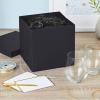 Hallmark Medium Gift Box with Lid and Shredded Paper Fill (Royal Blue 7 inch Box) for Birthdays, Graduations, Anniversaries, Father’s Day, Christmas, Valentine’s Day, All Occasion(Black)