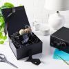 Hallmark Medium Gift Boxes with Bow and Shredded Paper Fill, Pack of 2 (Antique White 8 inch Box) for Weddings, Bridal Showers, Graduations, Birthdays, Bridesmaids Gifts, All Occasion(Black)