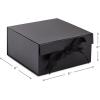 Hallmark Medium Gift Boxes with Bow and Shredded Paper Fill, Pack of 2 (Antique White 8 inch Box) for Weddings, Bridal Showers, Graduations, Birthdays, Bridesmaids Gifts, All Occasion(Black)