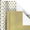 Hallmark Metallic Wrapping Paper Bundle with Cutlines on Reverse (6 Rolls: 210 Square Feet Total) Navy, Gold, Silver and White for Birthdays, Weddings, Graduations, Hanukkah, Christmas(Silver  Gold  Navy)