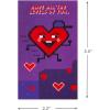 Hallmark Minions Mini Valentines Day Cards and Stickers for Kids School (18 Classroom Valentines with Envelopes)(8-Bit Video Games Mini Valentines)