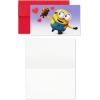 Hallmark Minions Mini Valentines Day Cards and Stickers for Kids School (18 Classroom Valentines with Envelopes)(Minions Folded Mini Valentines)