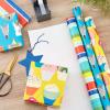 Hallmark Navy Blue and Gold Wrapping Paper Rolls for Graduation, Birthday, Wedding, Father’s Day, All Occasion – Metallic Striped and Geometric Gift Wrap Paper (Set of 3 Rolls: 105 sq. ft. ttl.)(Cats and Dogs  Stripes  Cupcakes  Grid  Polka Dots)