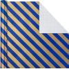Hallmark Navy Blue and Gold Wrapping Paper Rolls for Graduation, Birthday, Wedding, Father’s Day, All Occasion – Metallic Striped and Geometric Gift Wrap Paper (Set of 3 Rolls: 105 sq. ft. ttl.)(Metallic Blue and Gold)