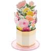 Hallmark Paper Wonder Mother’s Day Pop Up Card (Bouquet, Gold Vase)(Pop Up Bouquet in Gold Vase  For Mother’s Day)